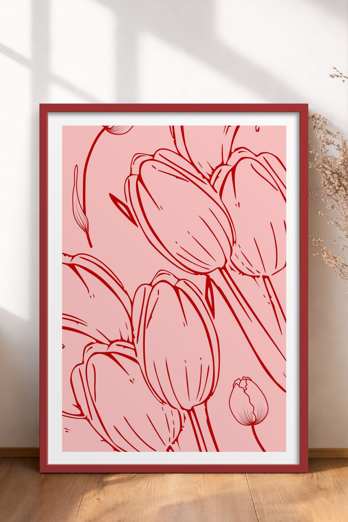 HOMEPACK Ahşap Çerçeveli Tablo Çerçeveli Poster Sanatsal Modern Duvar Dekoru TK-871