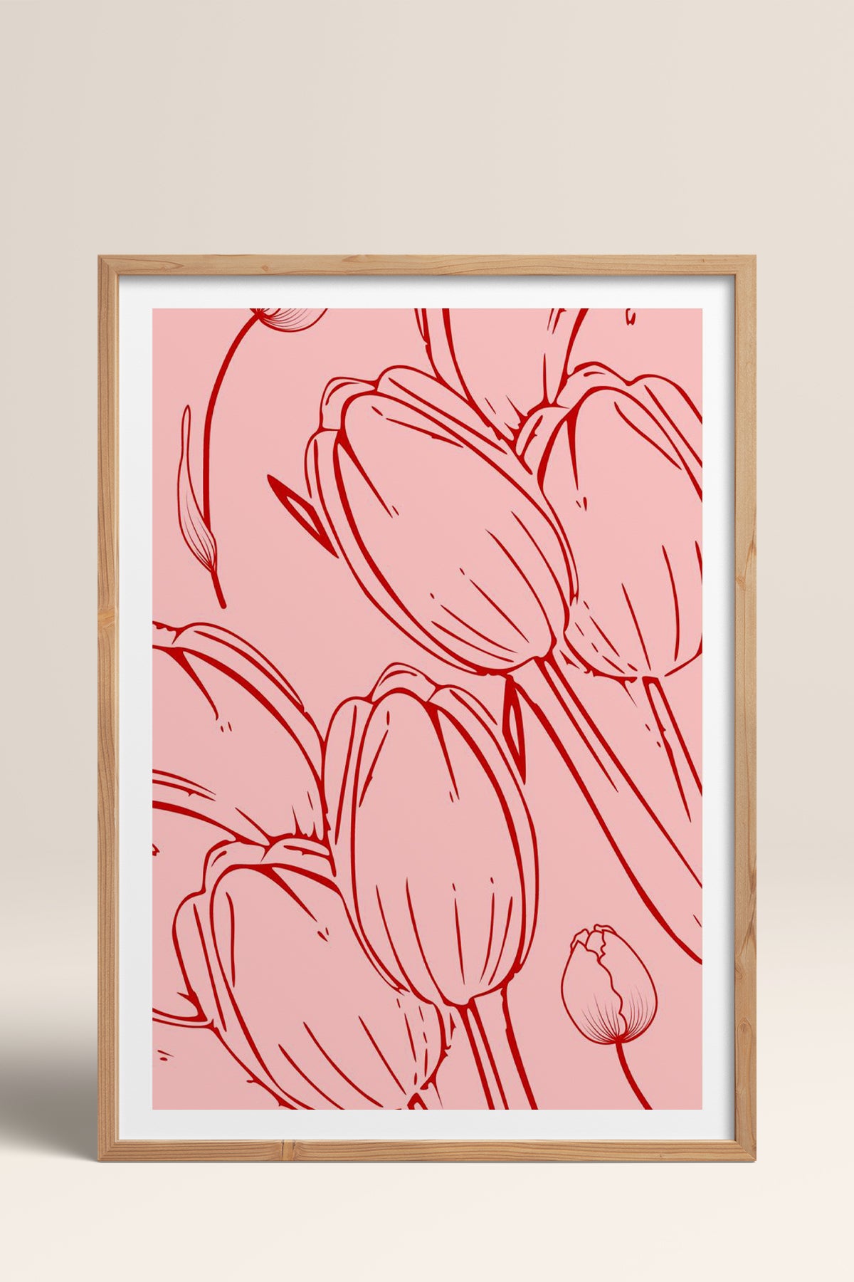 HOMEPACK Ahşap Çerçeveli Tablo Çerçeveli Poster Sanatsal Modern Duvar Dekoru TK-871
