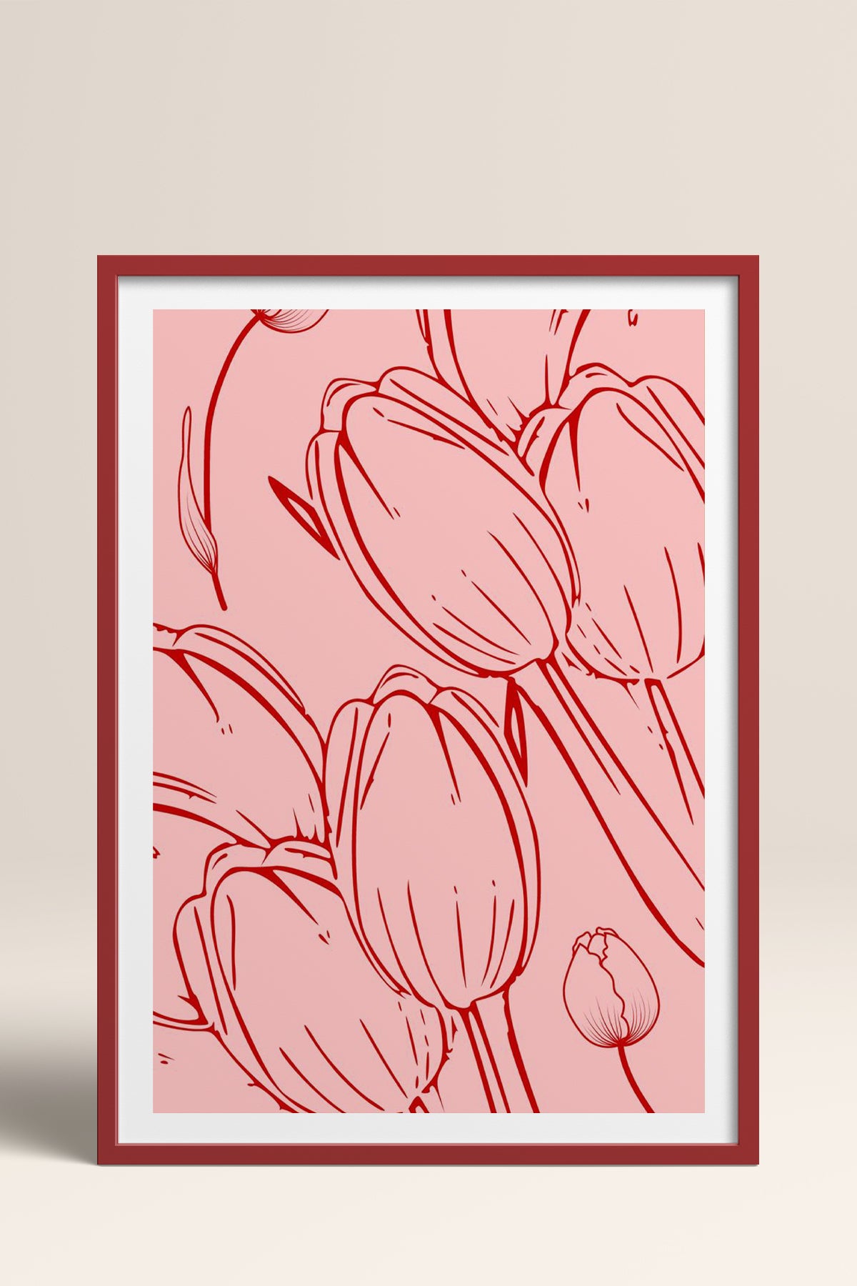 HOMEPACK Ahşap Çerçeveli Tablo Çerçeveli Poster Sanatsal Modern Duvar Dekoru TK-871