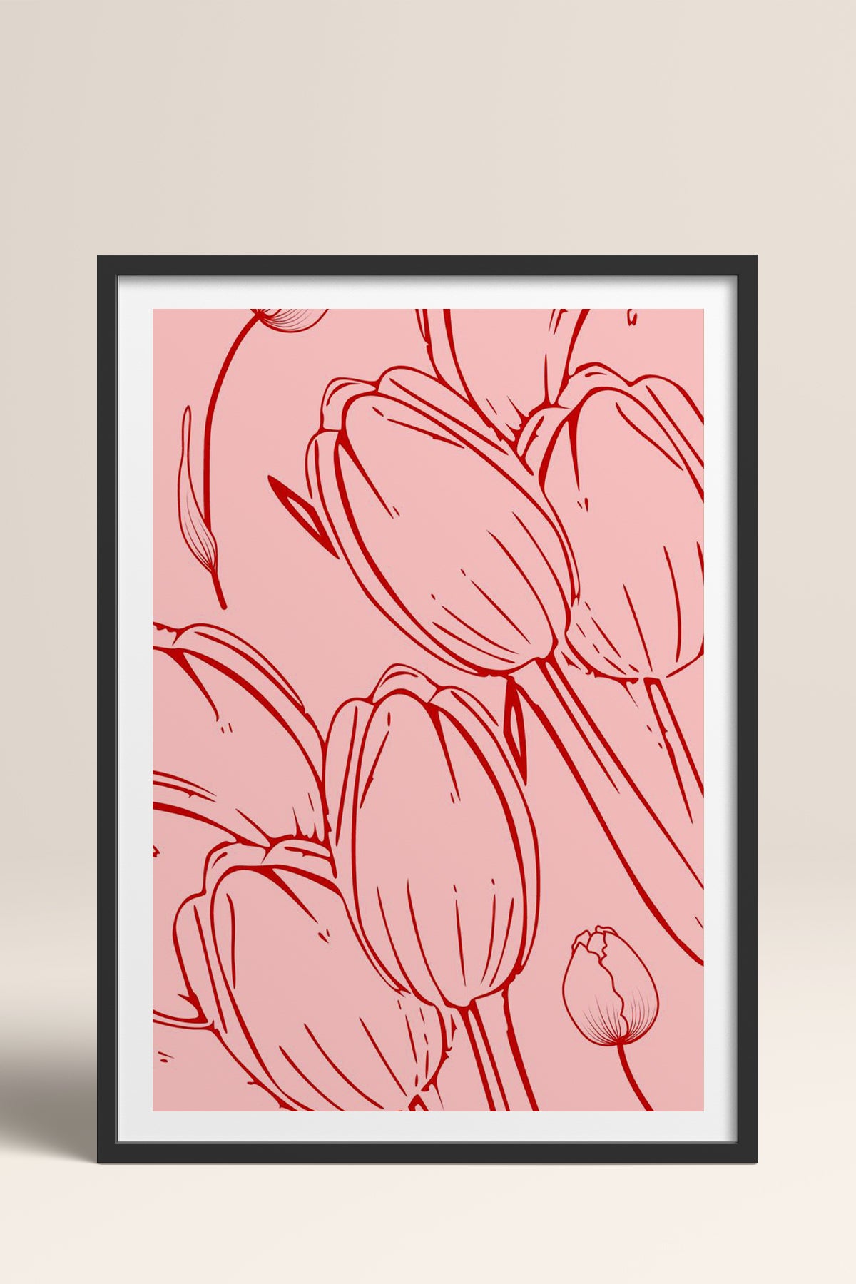 HOMEPACK Ahşap Çerçeveli Tablo Çerçeveli Poster Sanatsal Modern Duvar Dekoru TK-871