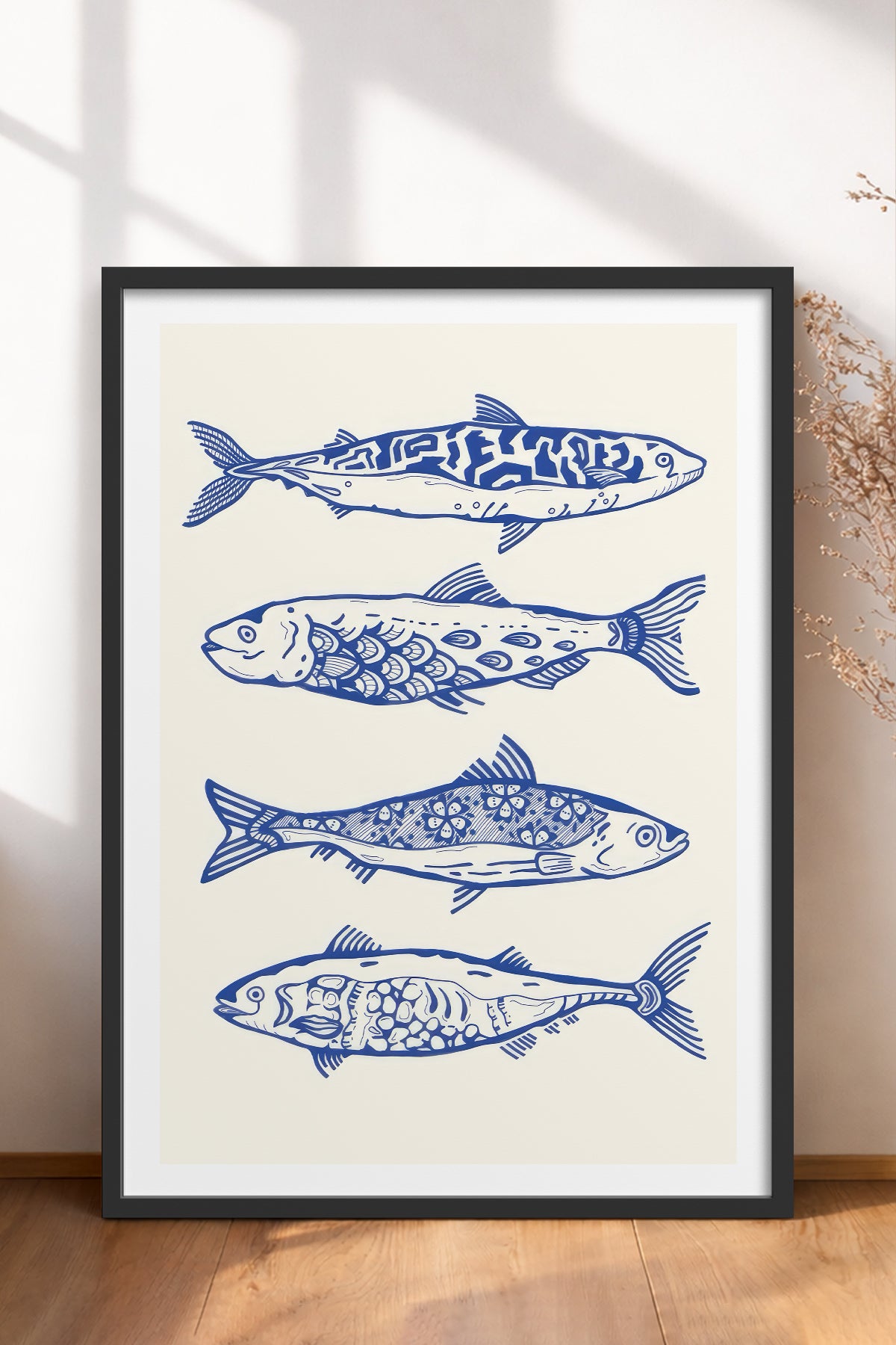HOMEPACK Ahşap Çerçeveli Tablo Çerçeveli Poster Sanatsal Modern Duvar Dekoru TK-872