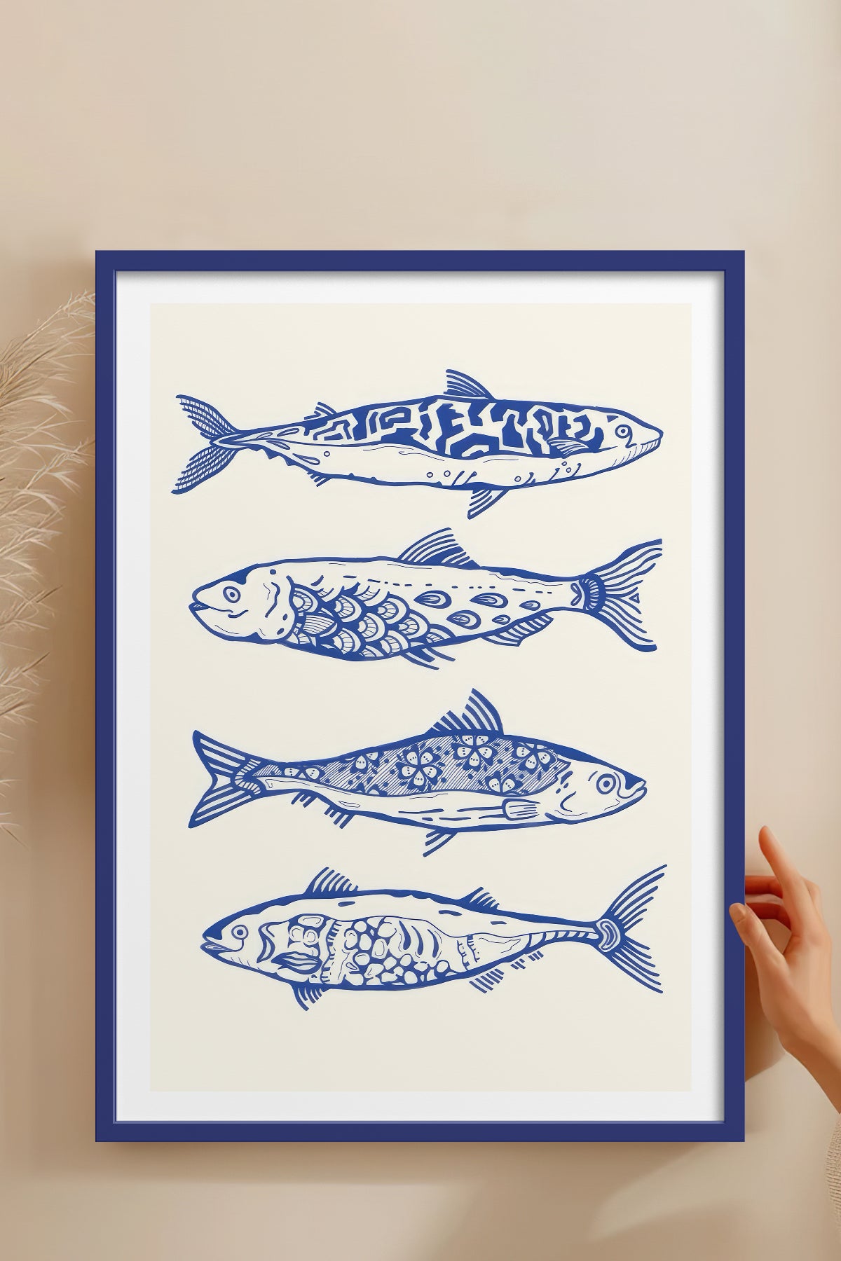 HOMEPACK Ahşap Çerçeveli Tablo Çerçeveli Poster Sanatsal Modern Duvar Dekoru TK-872