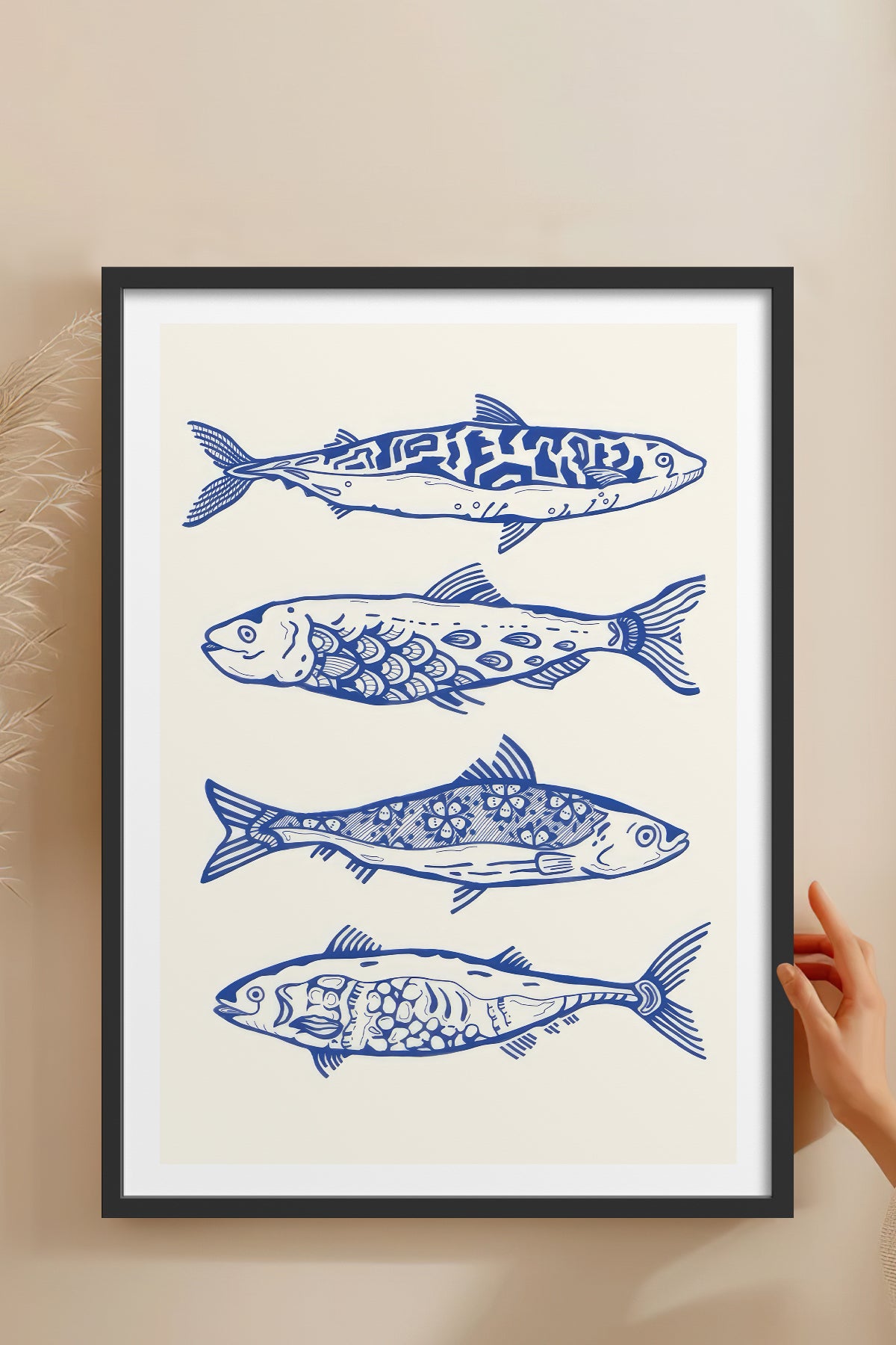 HOMEPACK Ahşap Çerçeveli Tablo Çerçeveli Poster Sanatsal Modern Duvar Dekoru TK-872