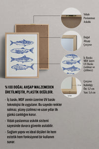 HOMEPACK Ahşap Çerçeveli Tablo Çerçeveli Poster Sanatsal Modern Duvar Dekoru TK-872