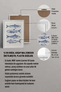 HOMEPACK Ahşap Çerçeveli Tablo Çerçeveli Poster Sanatsal Modern Duvar Dekoru TK-872