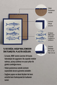 HOMEPACK Ahşap Çerçeveli Tablo Çerçeveli Poster Sanatsal Modern Duvar Dekoru TK-872