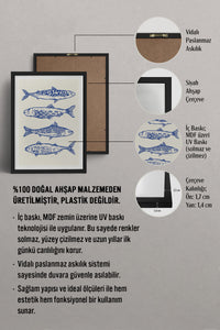 HOMEPACK Ahşap Çerçeveli Tablo Çerçeveli Poster Sanatsal Modern Duvar Dekoru TK-872