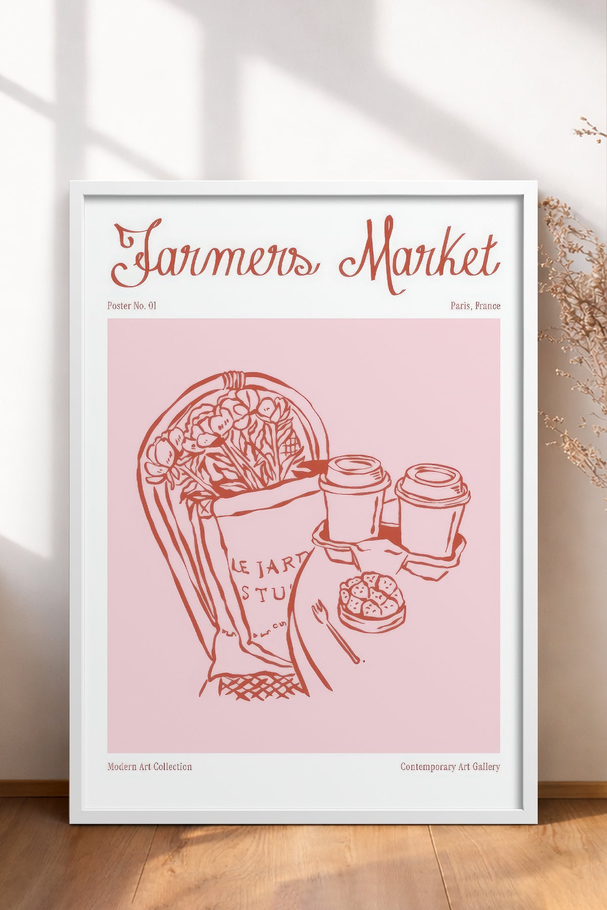 HOMEPACK Ahşap Çerçeveli Tablo Çerçeveli Poster Sanatsal Modern Duvar Dekoru TK-873