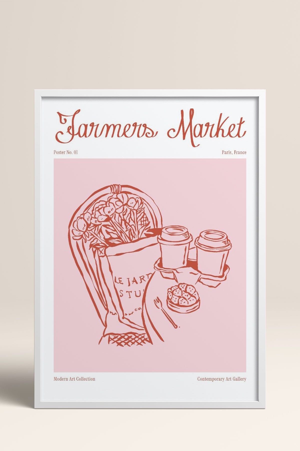 HOMEPACK Ahşap Çerçeveli Tablo Çerçeveli Poster Sanatsal Modern Duvar Dekoru TK-873