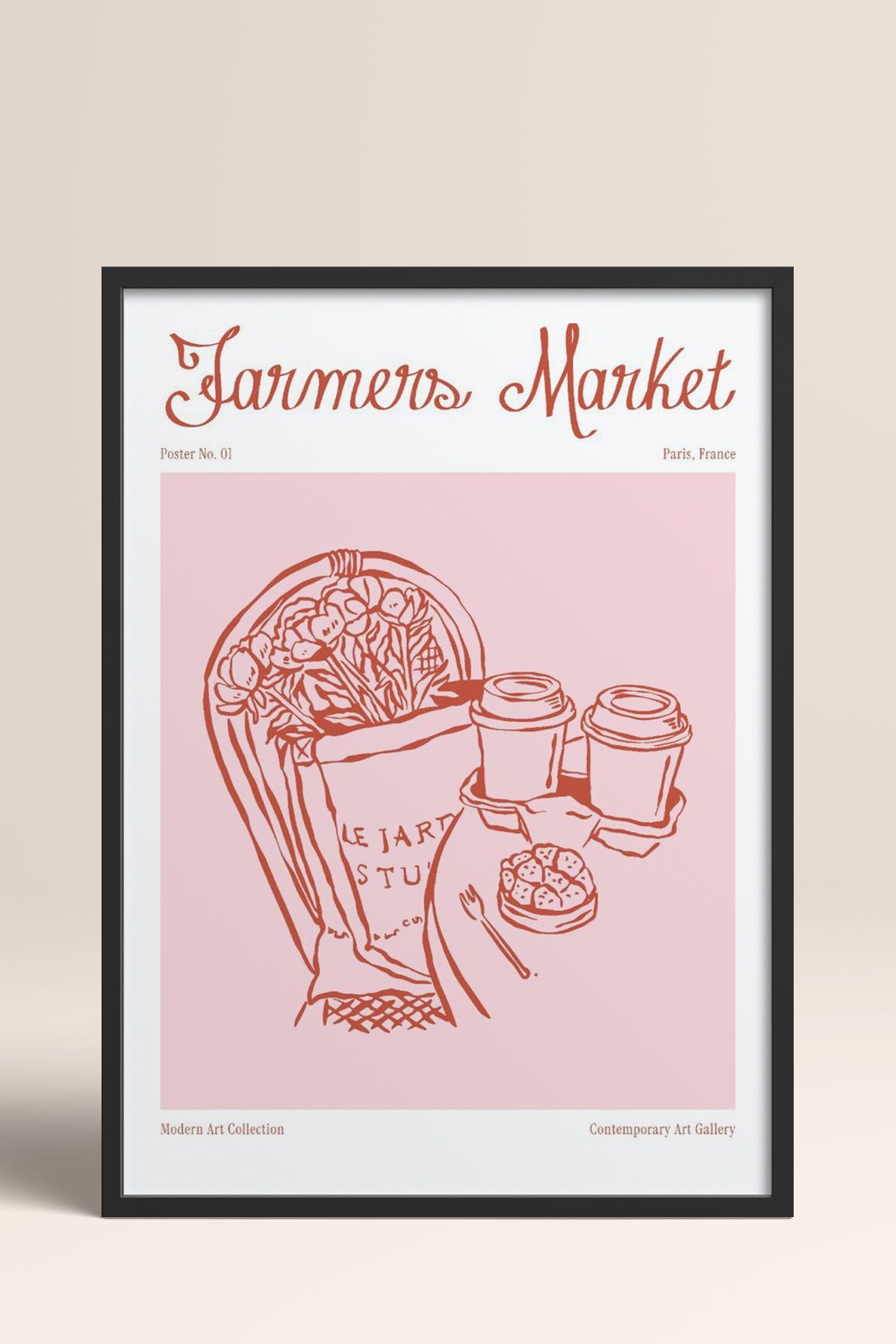 HOMEPACK Ahşap Çerçeveli Tablo Çerçeveli Poster Sanatsal Modern Duvar Dekoru TK-873