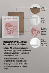 HOMEPACK Ahşap Çerçeveli Tablo Çerçeveli Poster Sanatsal Modern Duvar Dekoru TK-873