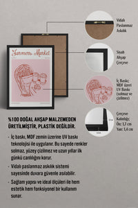 HOMEPACK Ahşap Çerçeveli Tablo Çerçeveli Poster Sanatsal Modern Duvar Dekoru TK-873