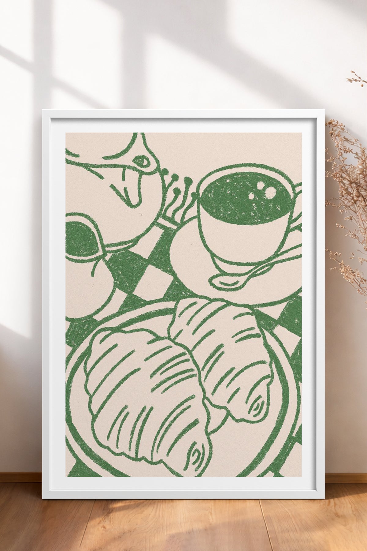 HOMEPACK Ahşap Çerçeveli Tablo Çerçeveli Poster Sanatsal Modern Duvar Dekoru TK-874