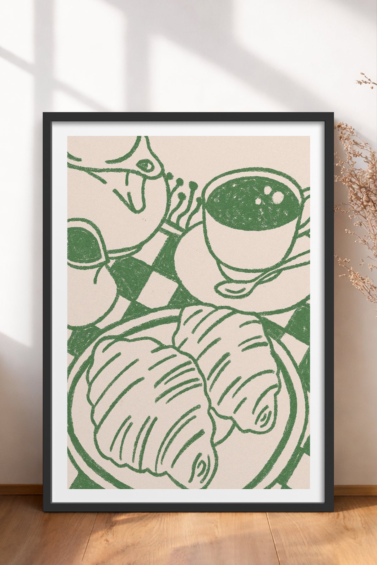HOMEPACK Ahşap Çerçeveli Tablo Çerçeveli Poster Sanatsal Modern Duvar Dekoru TK-874