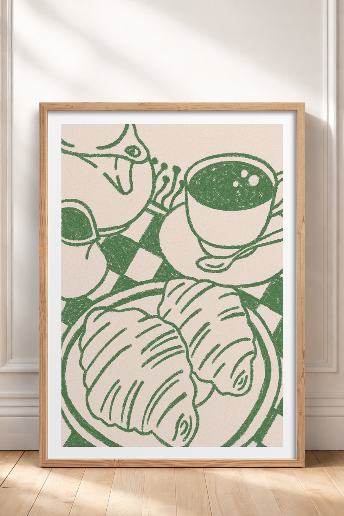 HOMEPACK Ahşap Çerçeveli Tablo Çerçeveli Poster Sanatsal Modern Duvar Dekoru TK-874