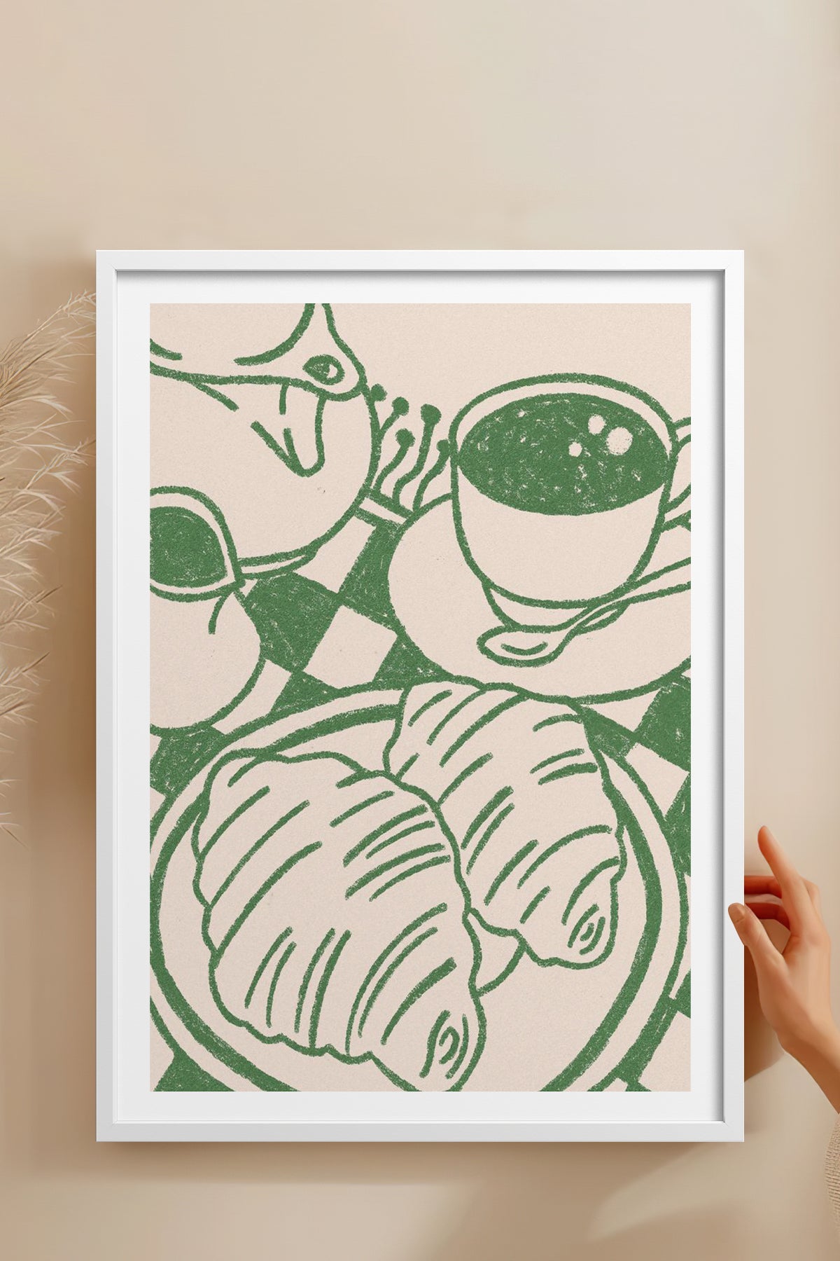 HOMEPACK Ahşap Çerçeveli Tablo Çerçeveli Poster Sanatsal Modern Duvar Dekoru TK-874