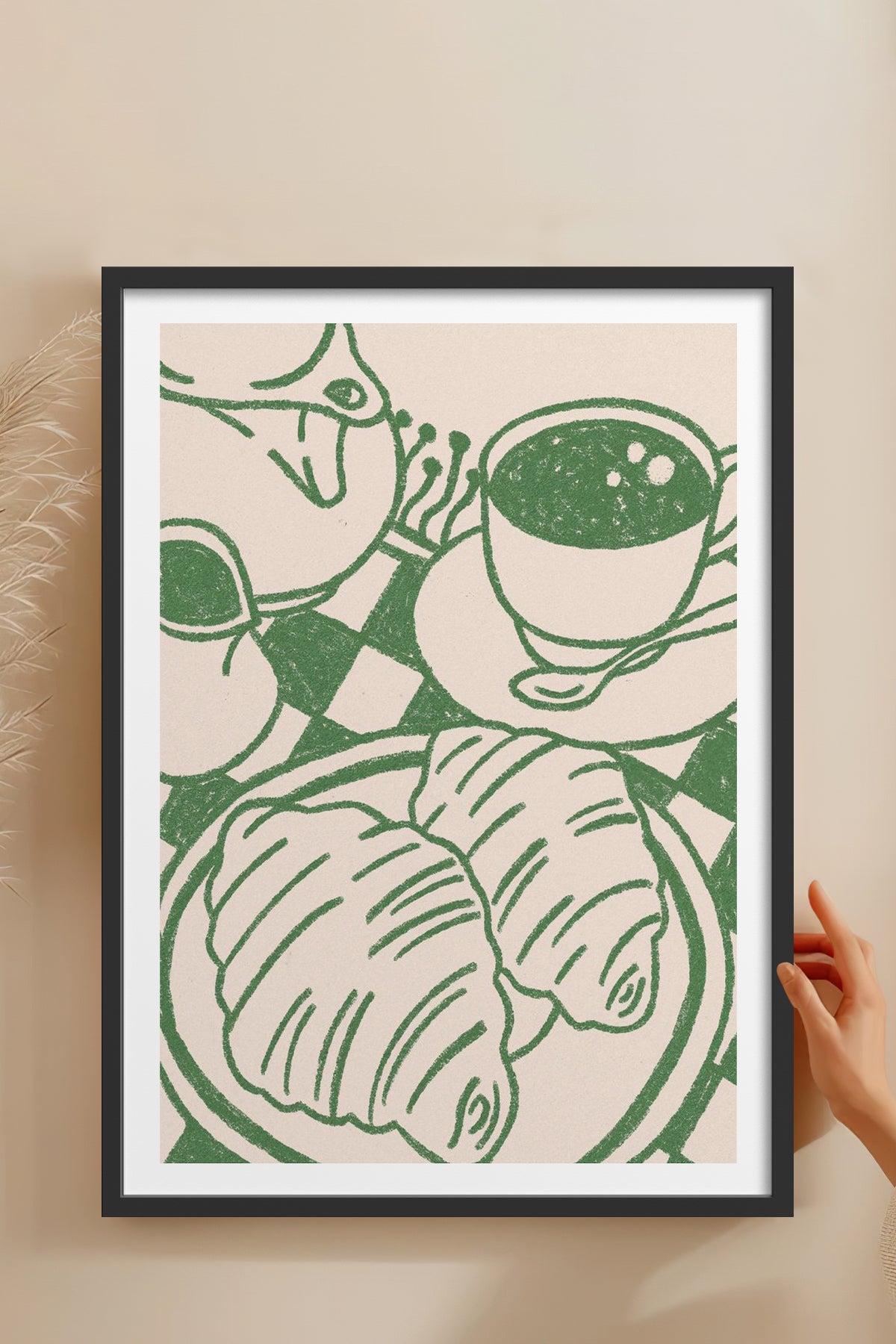 HOMEPACK Ahşap Çerçeveli Tablo Çerçeveli Poster Sanatsal Modern Duvar Dekoru TK-874
