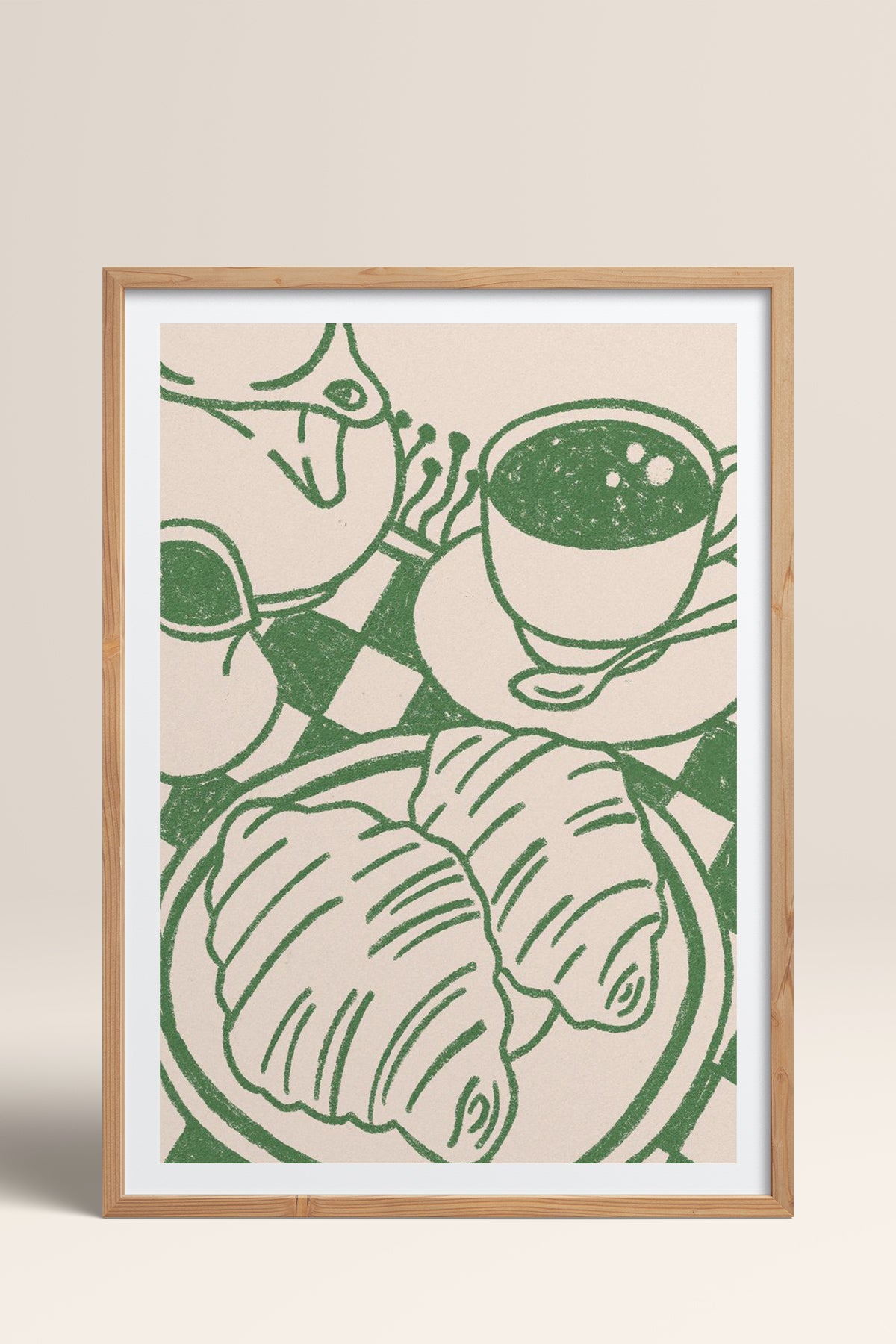 HOMEPACK Ahşap Çerçeveli Tablo Çerçeveli Poster Sanatsal Modern Duvar Dekoru TK-874