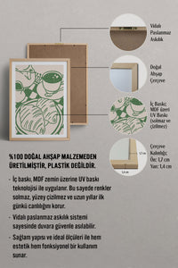 HOMEPACK Ahşap Çerçeveli Tablo Çerçeveli Poster Sanatsal Modern Duvar Dekoru TK-874