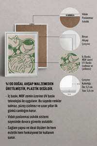 HOMEPACK Ahşap Çerçeveli Tablo Çerçeveli Poster Sanatsal Modern Duvar Dekoru TK-874