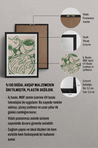 HOMEPACK Ahşap Çerçeveli Tablo Çerçeveli Poster Sanatsal Modern Duvar Dekoru TK-874