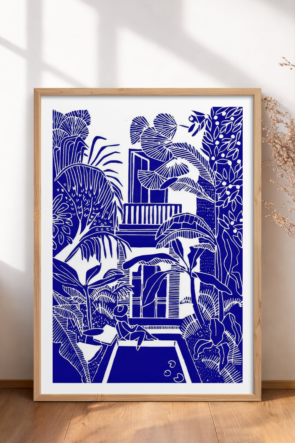 HOMEPACK Ahşap Çerçeveli Tablo Çerçeveli Poster Sanatsal Modern Duvar Dekoru TK-875
