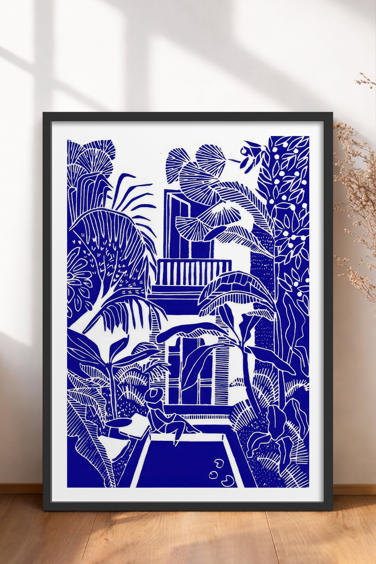 HOMEPACK Ahşap Çerçeveli Tablo Çerçeveli Poster Sanatsal Modern Duvar Dekoru TK-875