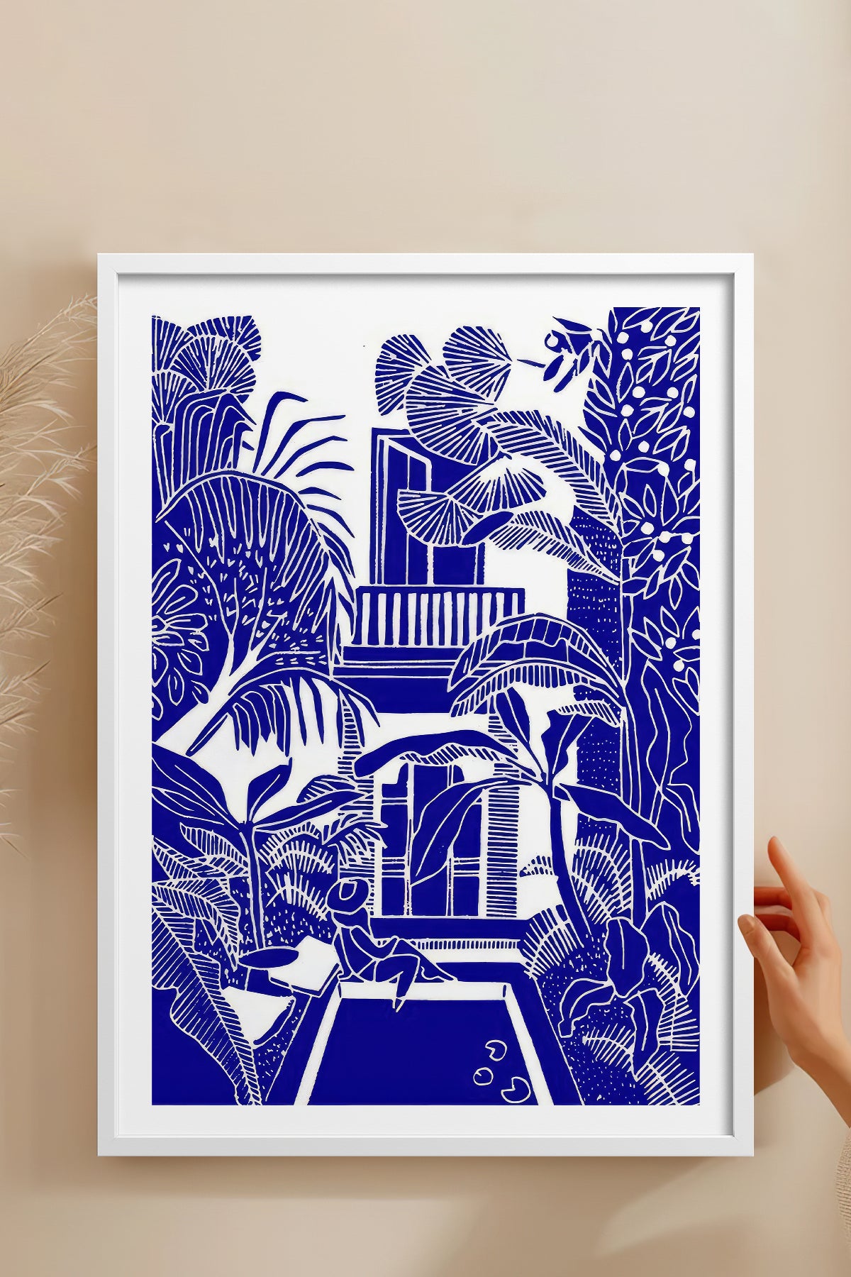 HOMEPACK Ahşap Çerçeveli Tablo Çerçeveli Poster Sanatsal Modern Duvar Dekoru TK-875