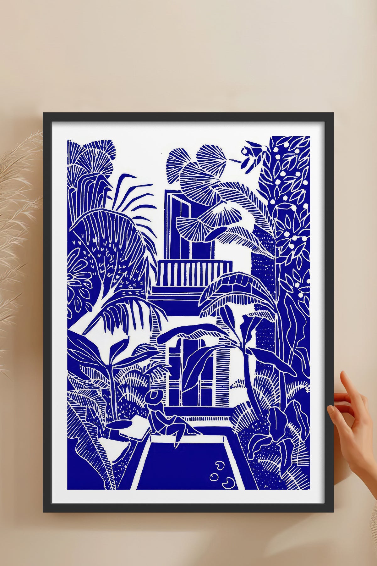 HOMEPACK Ahşap Çerçeveli Tablo Çerçeveli Poster Sanatsal Modern Duvar Dekoru TK-875