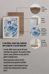 HOMEPACK Ahşap Çerçeveli Tablo Çerçeveli Poster Sanatsal Modern Duvar Dekoru TK-876