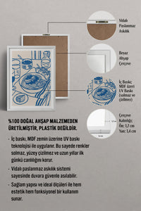 HOMEPACK Ahşap Çerçeveli Tablo Çerçeveli Poster Sanatsal Modern Duvar Dekoru TK-876