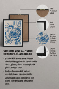 HOMEPACK Ahşap Çerçeveli Tablo Çerçeveli Poster Sanatsal Modern Duvar Dekoru TK-876