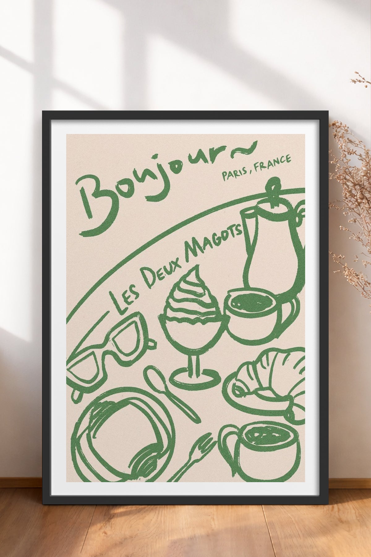 HOMEPACK Ahşap Çerçeveli Tablo Çerçeveli Poster Sanatsal Modern Duvar Dekoru TK-877