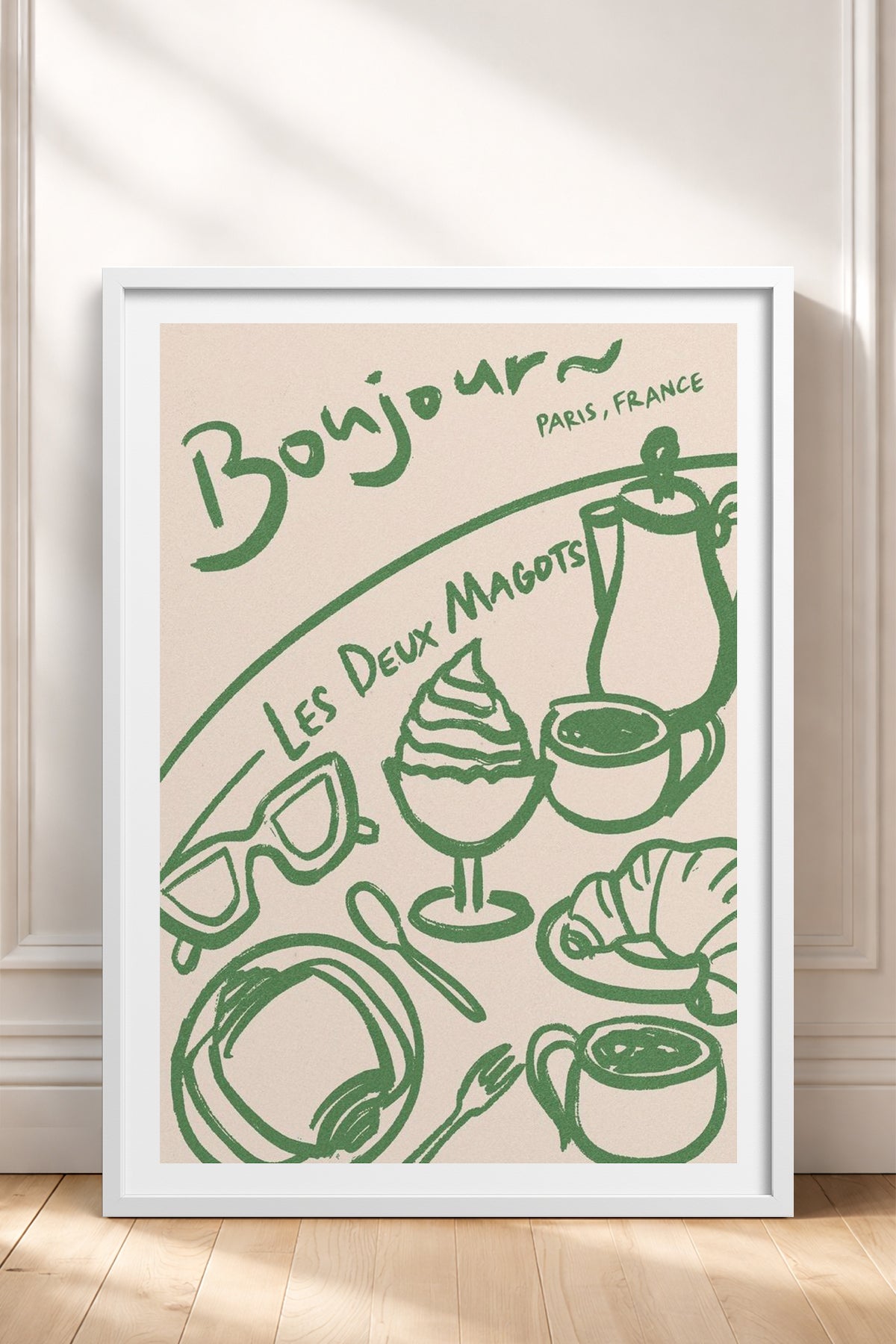HOMEPACK Ahşap Çerçeveli Tablo Çerçeveli Poster Sanatsal Modern Duvar Dekoru TK-877