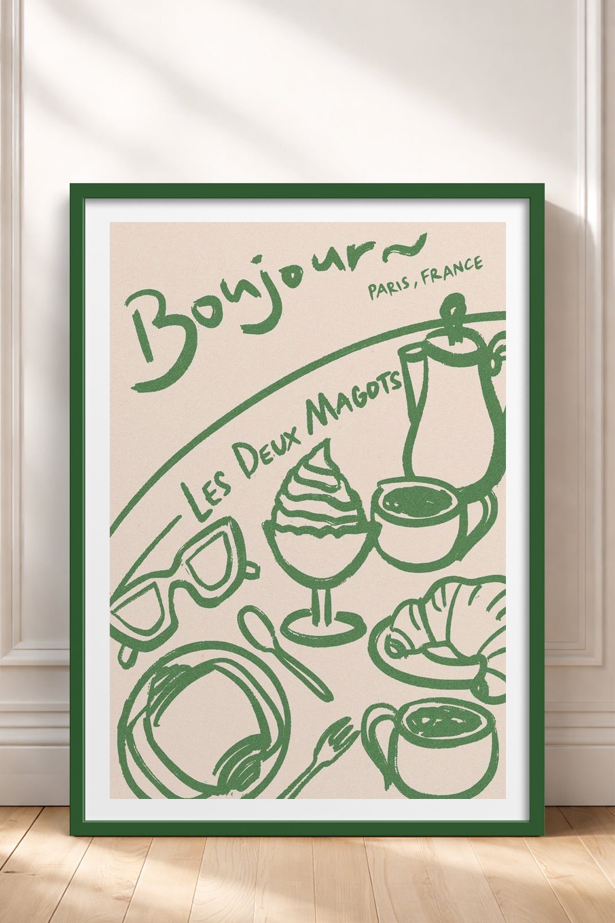 HOMEPACK Ahşap Çerçeveli Tablo Çerçeveli Poster Sanatsal Modern Duvar Dekoru TK-877