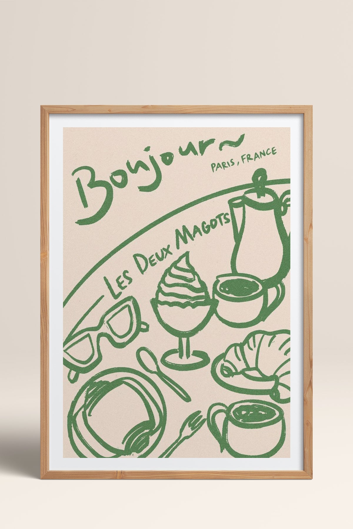 HOMEPACK Ahşap Çerçeveli Tablo Çerçeveli Poster Sanatsal Modern Duvar Dekoru TK-877