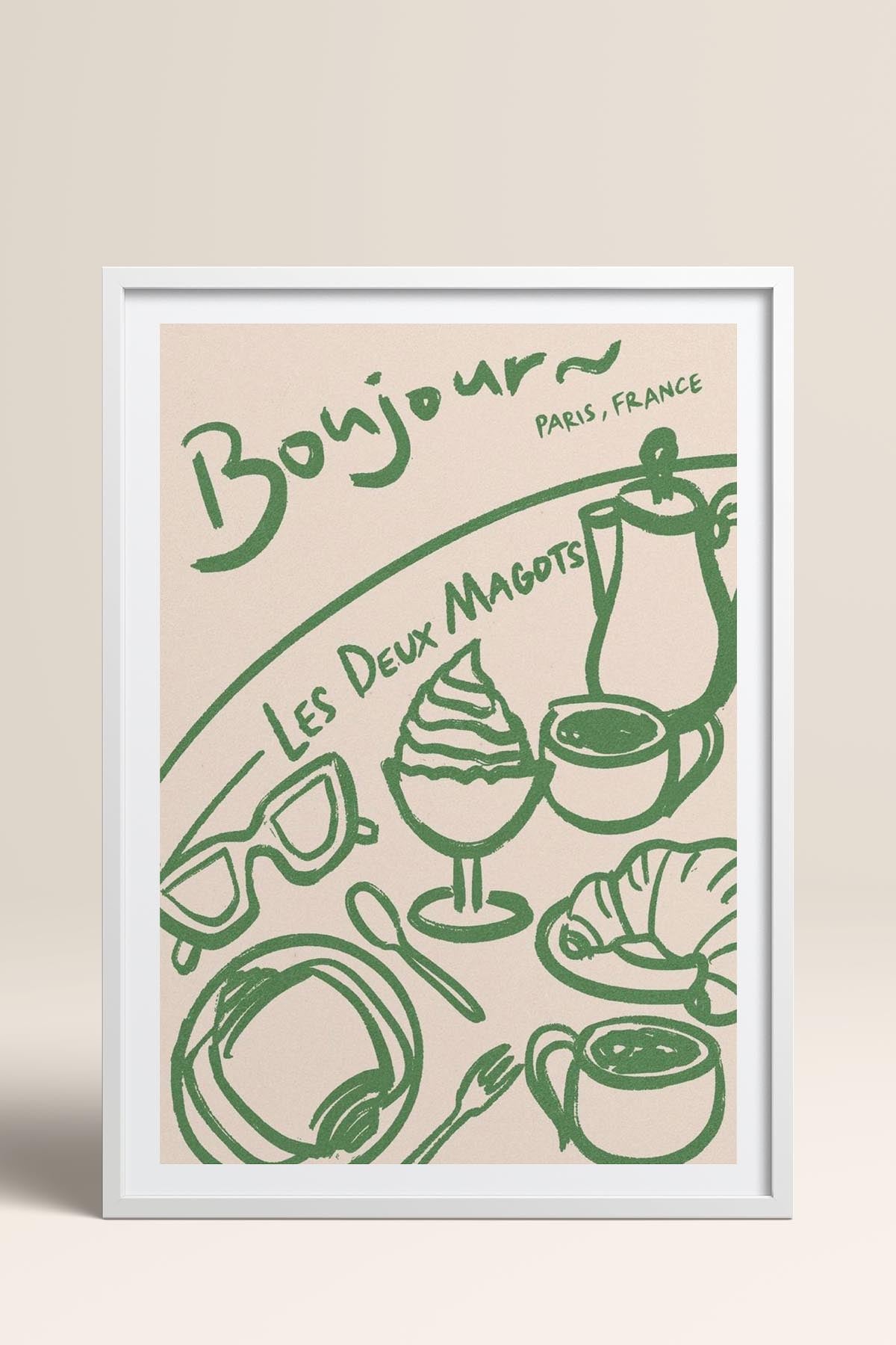 HOMEPACK Ahşap Çerçeveli Tablo Çerçeveli Poster Sanatsal Modern Duvar Dekoru TK-877
