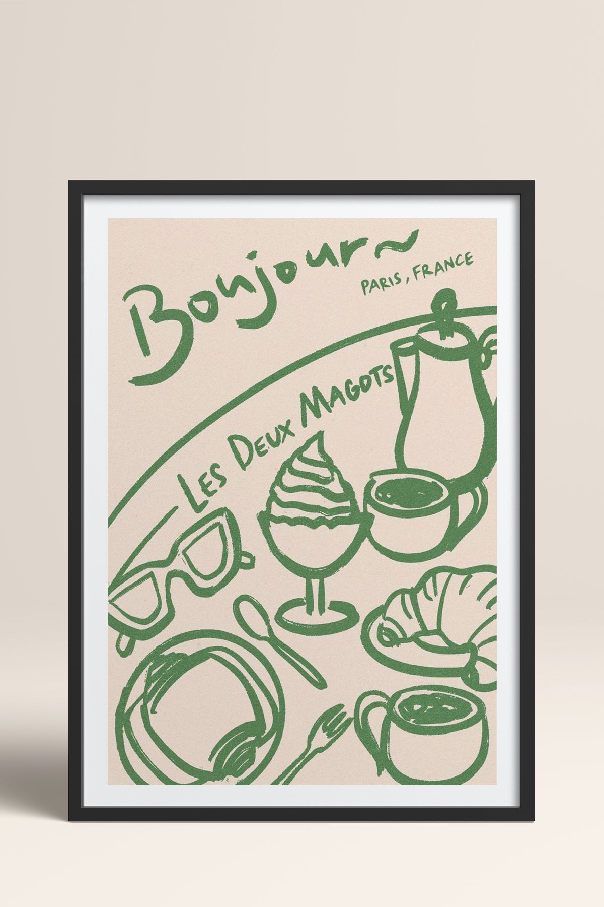 HOMEPACK Ahşap Çerçeveli Tablo Çerçeveli Poster Sanatsal Modern Duvar Dekoru TK-877