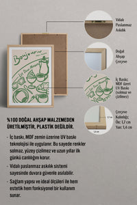 HOMEPACK Ahşap Çerçeveli Tablo Çerçeveli Poster Sanatsal Modern Duvar Dekoru TK-877