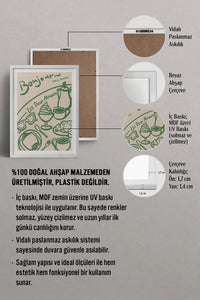 HOMEPACK Ahşap Çerçeveli Tablo Çerçeveli Poster Sanatsal Modern Duvar Dekoru TK-877