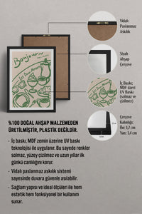 HOMEPACK Ahşap Çerçeveli Tablo Çerçeveli Poster Sanatsal Modern Duvar Dekoru TK-877