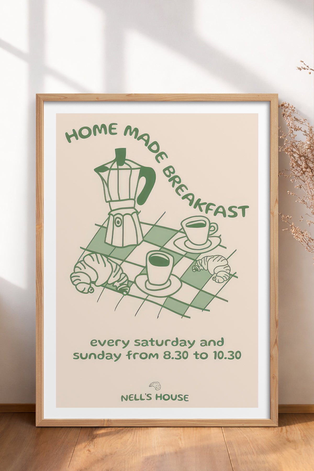 HOMEPACK Ahşap Çerçeveli Tablo Çerçeveli Poster Sanatsal Modern Duvar Dekoru TK-878