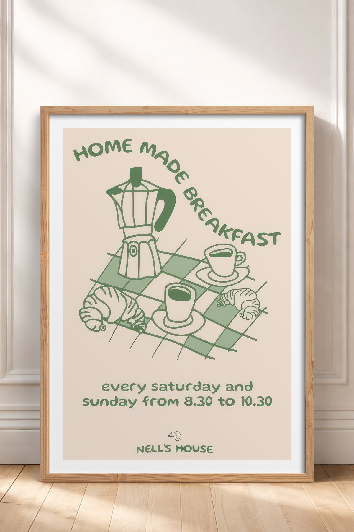 HOMEPACK Ahşap Çerçeveli Tablo Çerçeveli Poster Sanatsal Modern Duvar Dekoru TK-878