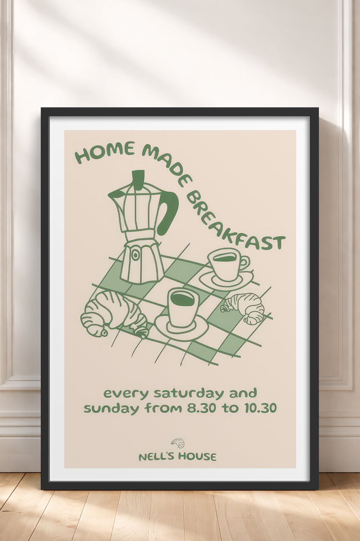 HOMEPACK Ahşap Çerçeveli Tablo Çerçeveli Poster Sanatsal Modern Duvar Dekoru TK-878
