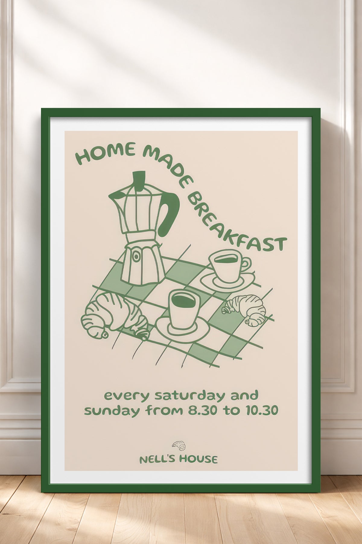 HOMEPACK Ahşap Çerçeveli Tablo Çerçeveli Poster Sanatsal Modern Duvar Dekoru TK-878