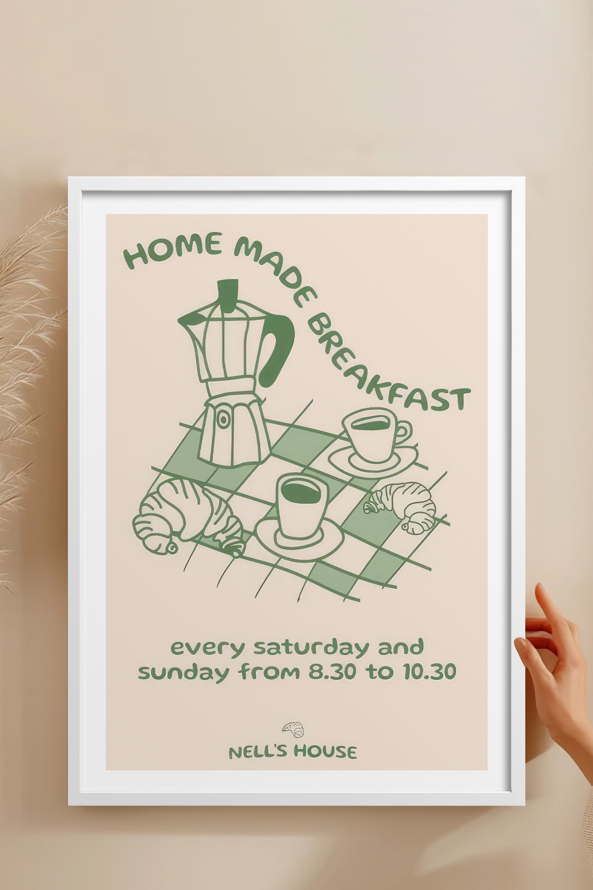 HOMEPACK Ahşap Çerçeveli Tablo Çerçeveli Poster Sanatsal Modern Duvar Dekoru TK-878