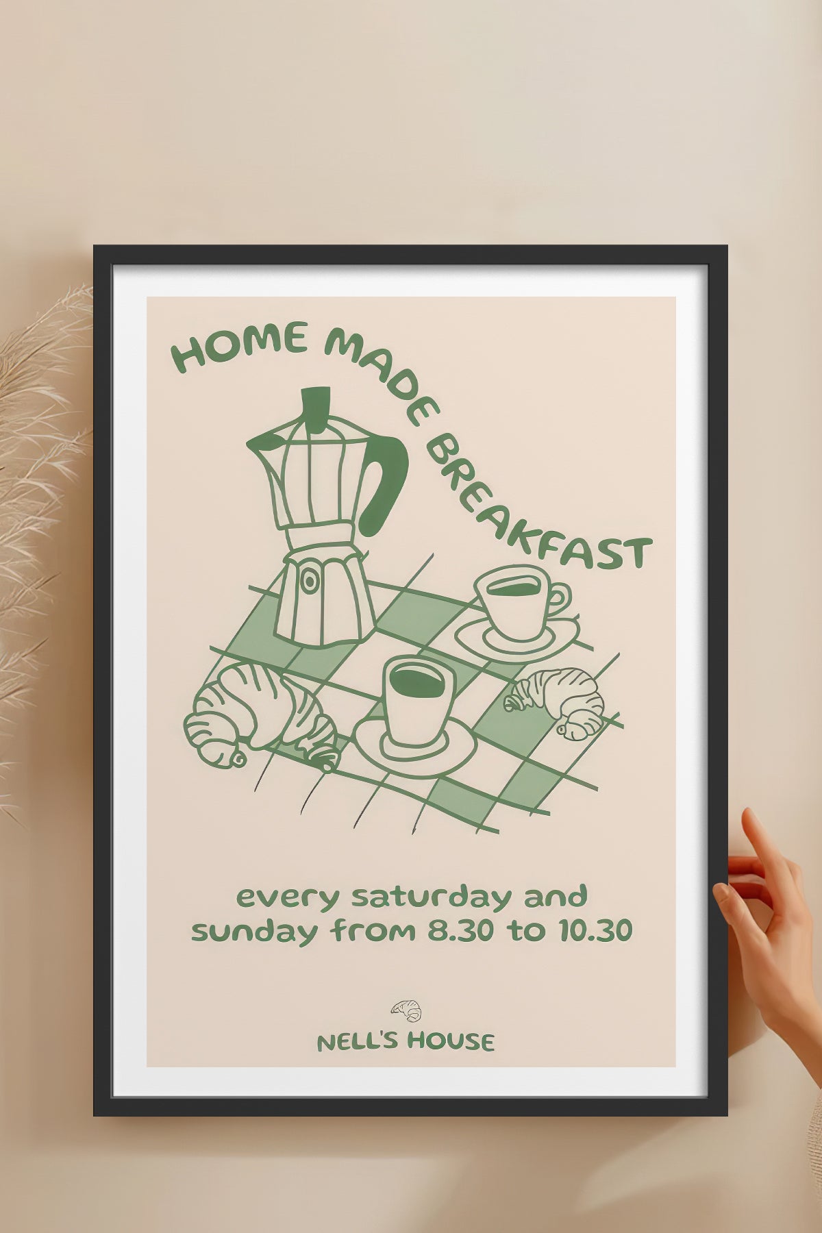 HOMEPACK Ahşap Çerçeveli Tablo Çerçeveli Poster Sanatsal Modern Duvar Dekoru TK-878