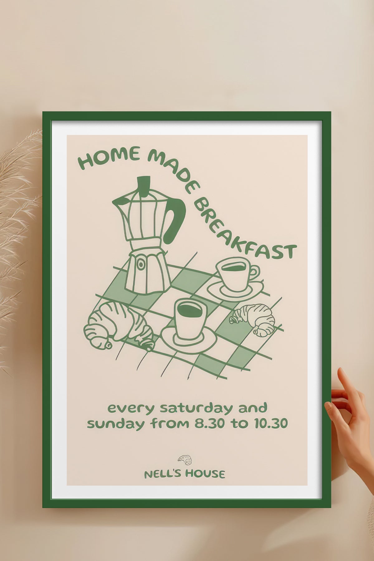 HOMEPACK Ahşap Çerçeveli Tablo Çerçeveli Poster Sanatsal Modern Duvar Dekoru TK-878