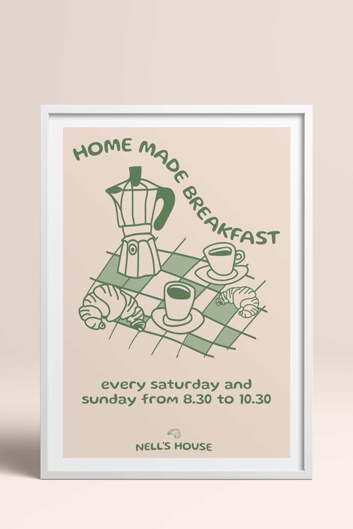 HOMEPACK Ahşap Çerçeveli Tablo Çerçeveli Poster Sanatsal Modern Duvar Dekoru TK-878