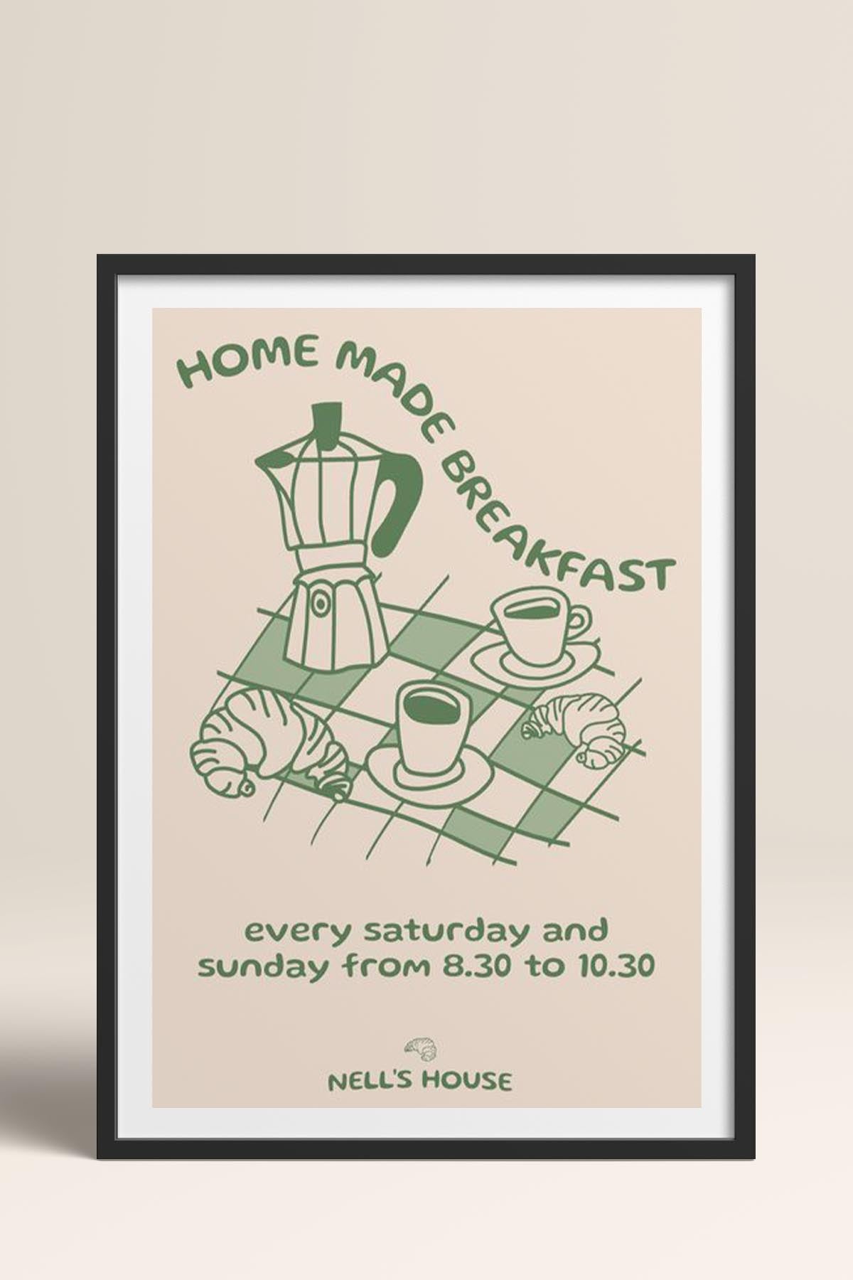 HOMEPACK Ahşap Çerçeveli Tablo Çerçeveli Poster Sanatsal Modern Duvar Dekoru TK-878
